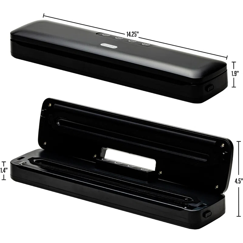 Ovente Ovente Automatic Vacuum Sealer Machine With Sealing Bags And Tube, Black Sv2906B