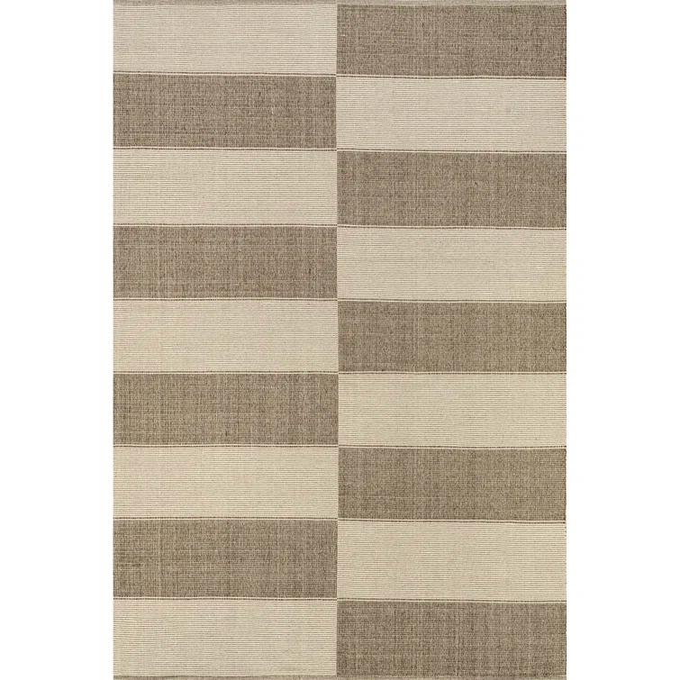 Ebern Designs Hertford Checked Cotton Area Rug