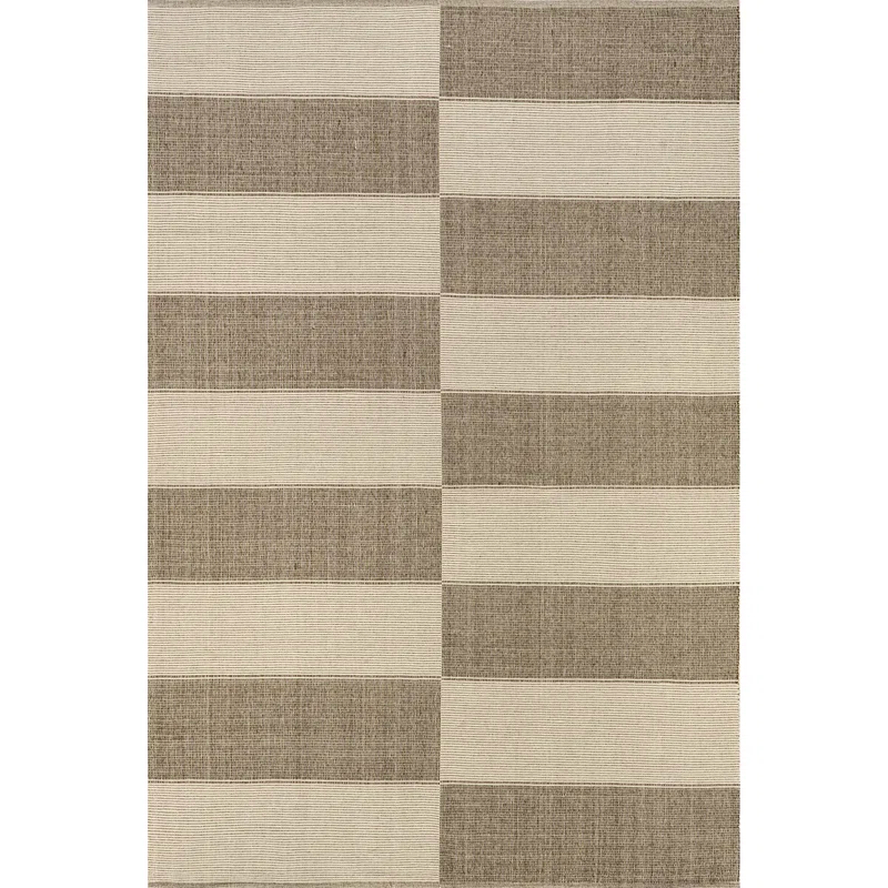 Ebern Designs Hertford Checked Cotton Area Rug