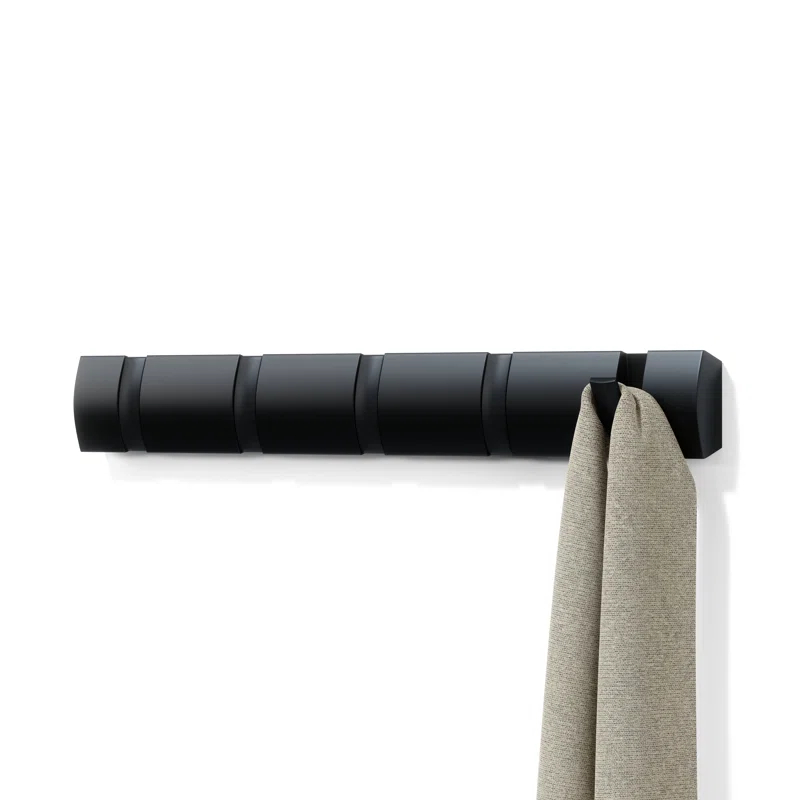 Umbra Flip Solid Wood Wall 5 - Hook Wall Mounted Coat Rack