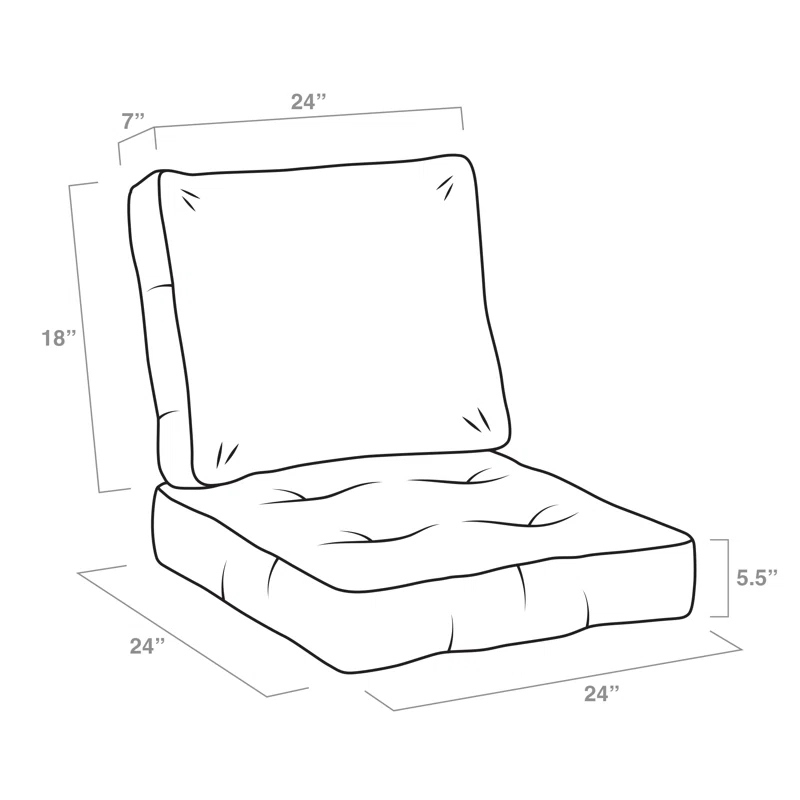 ARDEN Outdoor Lounge Chair 6" Cushion