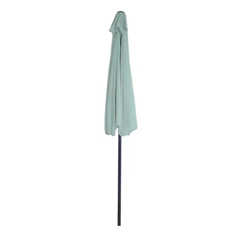 Pure Garden Summertime Umbrellas 3 Half Umbrella Outdoor Patio Shade - 9' Patio Umbrella with Easy Crank - Small Canopy for Balcony, Table, or Deck by Pure Garden