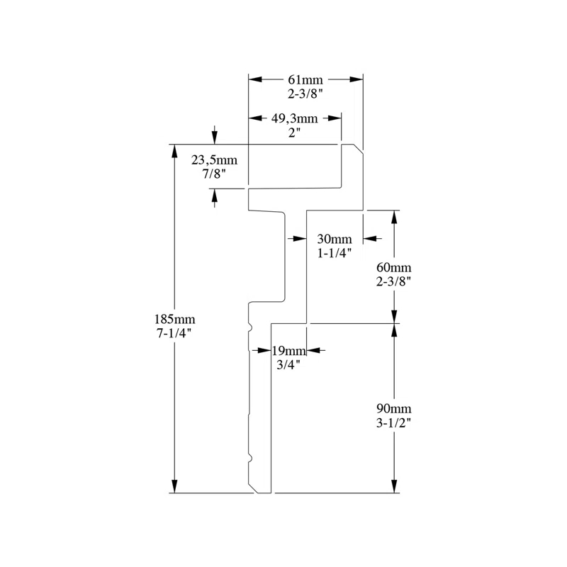 Orac Decor 2 in x 7-1/4 in x 78-3/4 in Primed White Plain Polyurethane Crown Moulding