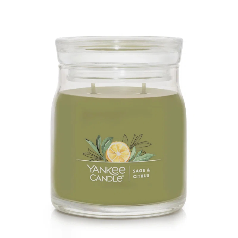 YANKEE CANDLE Signature Sage & Citrus Scented Jar Candle