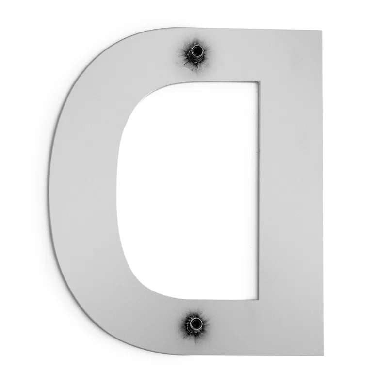 Barton 6-Inch Floating Mount House Letter - Modern Design with Stainless Steel Construction & Reviews | Wayfair