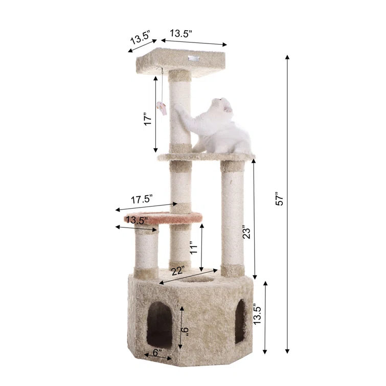 Armarkat Premium 57'' H Cat Tree