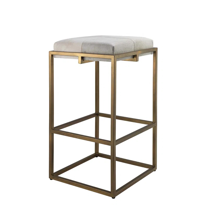 Jamie Young Company Shelby Upholstered Counter Stool with Metal Frame