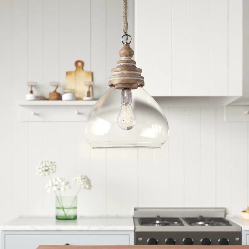 Bellantoni Distressed Mango Wood Ceiling Light