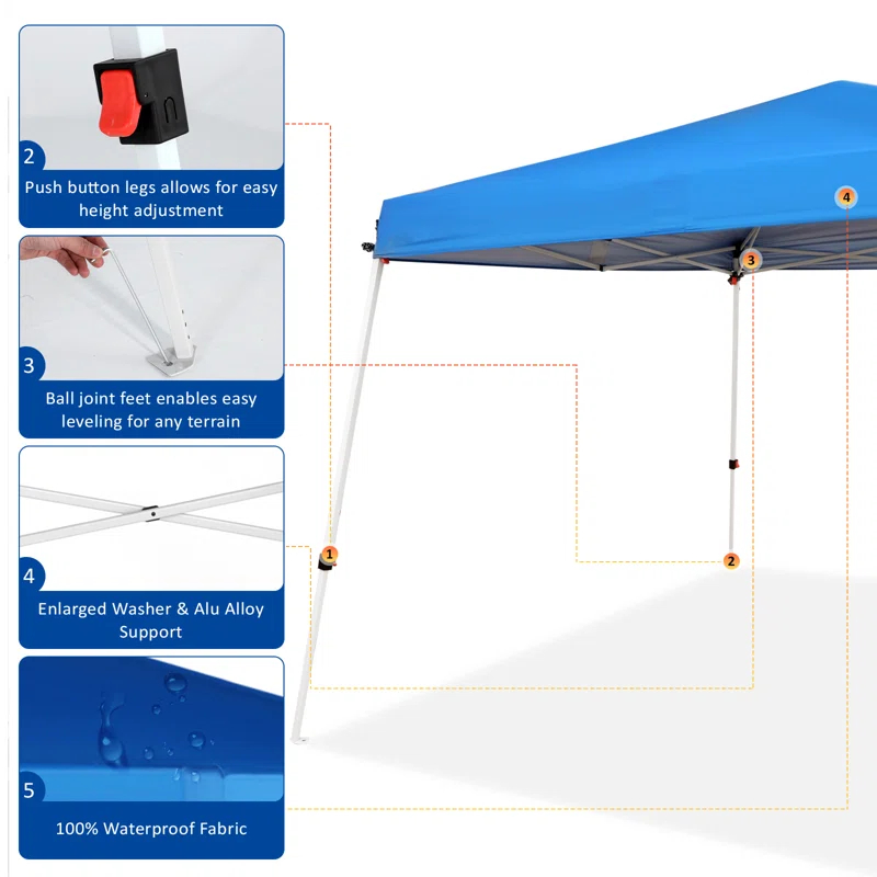 Abba Patio Lyon 10 Ft. W x 10 Ft. D Canopy
