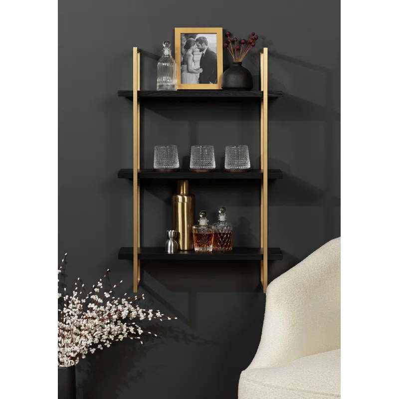 Kate and Laurel 3 Piece Solid Wood Tiered Shelf