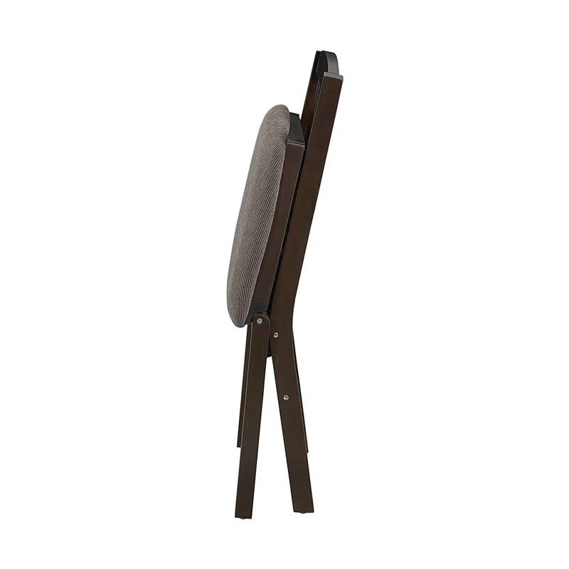 MECO Wood Fabric Upholstered Seat Folding Chair