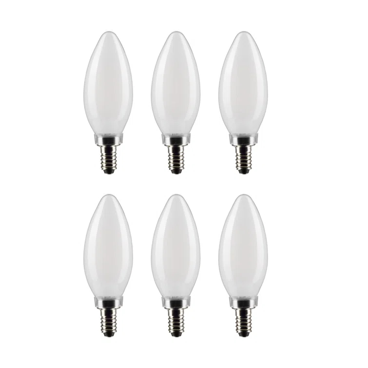 Satco Lighting 5.5 Watt Dimmable B11 Candelabra (E12) LED Bulb - 500 Lumens, And 90CRI S21279