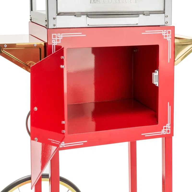 Olde Midway Vintage Popcorn Machine and Cart