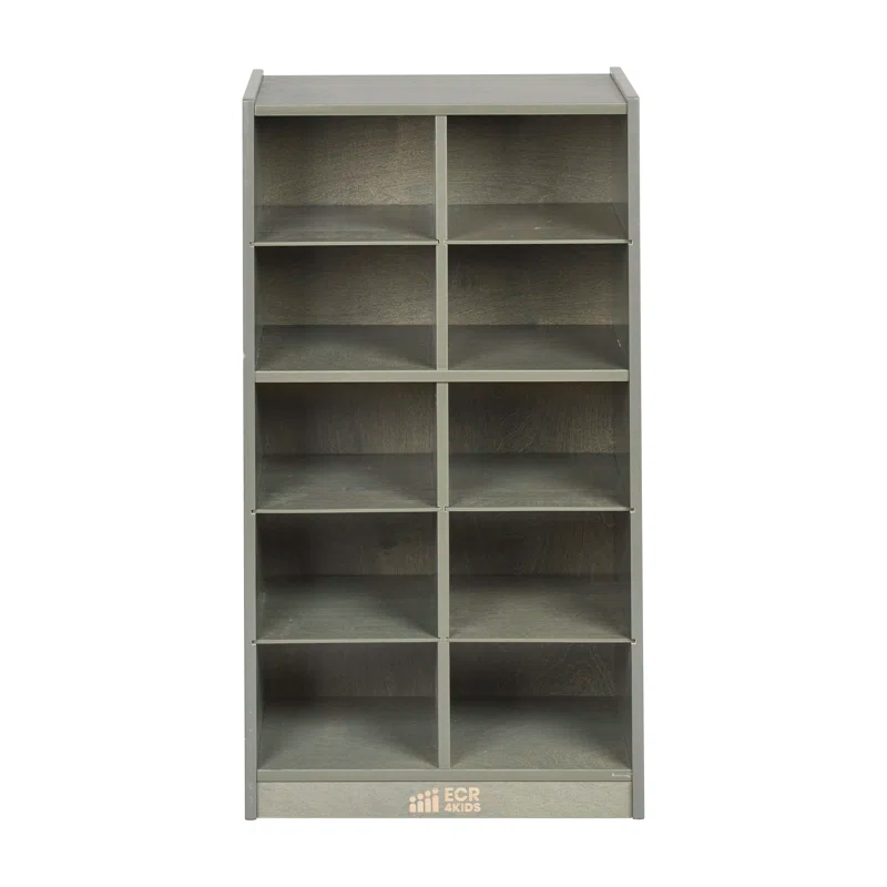 ECR4Kids 10 Cubby Mobile Tray Storage Cabinet, 5x2, Classroom Furniture