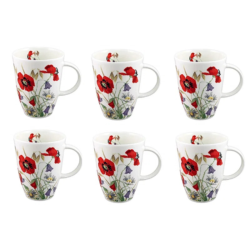 Roy Kirkham Louise Bone China Coffee Mug (Set of 2)
