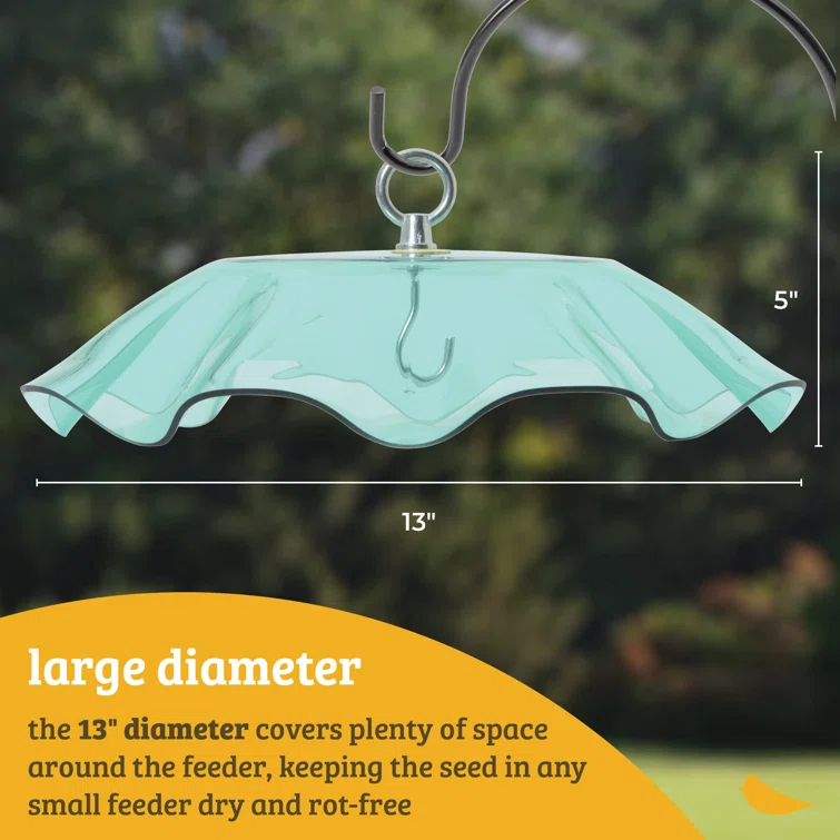 Birds Choice Birds Choice 13" Acrylic Bird Feeder Weatherguard, Yellow