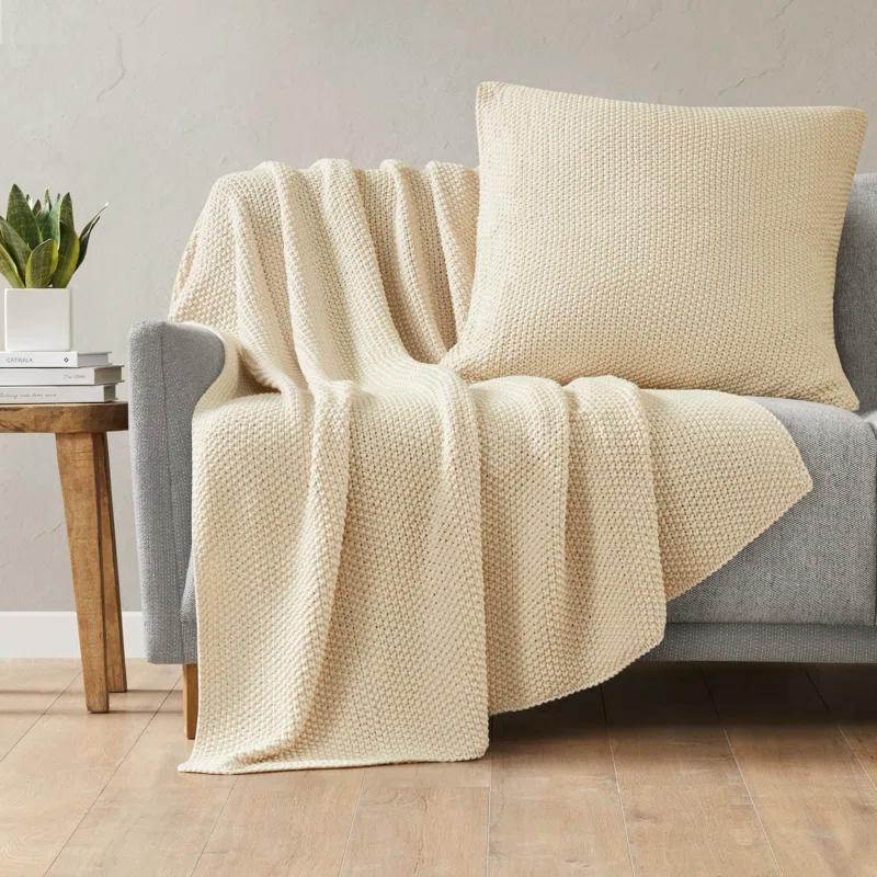INK+IVY Tino Knit Square Euro Pillow Sham