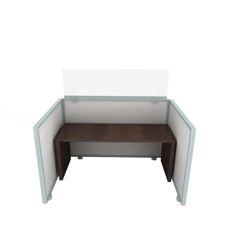 OBEX Acrylic Cubicle Mounted Privacy Panel with Small Brackets