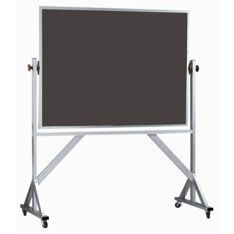 AARCO Freestanding Porcelain Reversible Medium - 4' - 6' Chalkboard