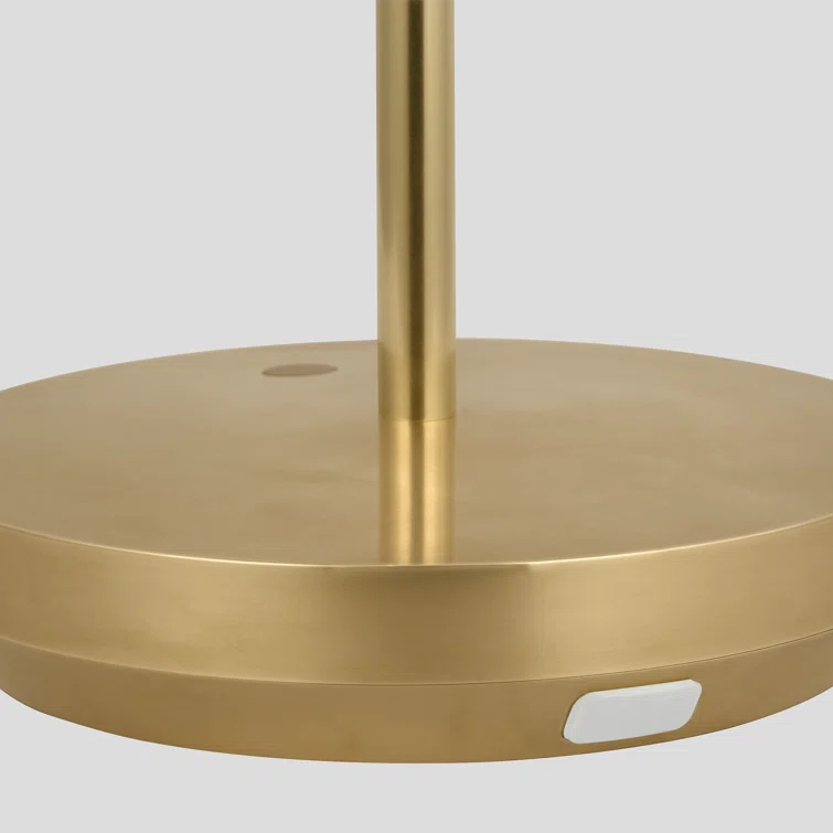 Hand Rubbed Antique Brass Outdoor Rechargeable LED Table Lamp