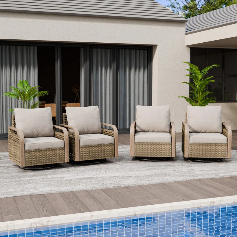 EAGLE PEAK Wicker Outdoor Rocker Chair
