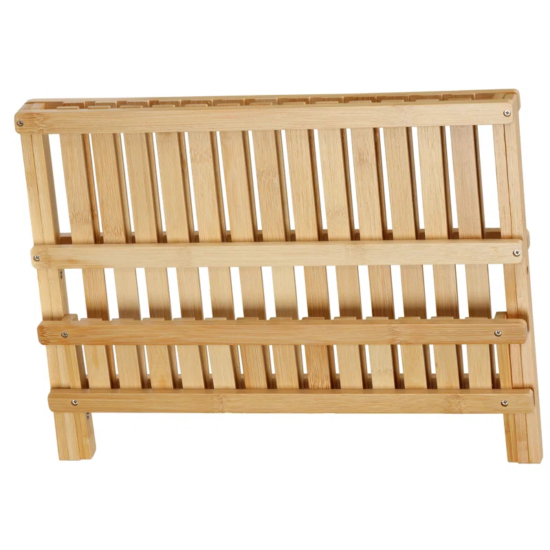 Rella Adjustable Bamboo Two Tier Dish Rack