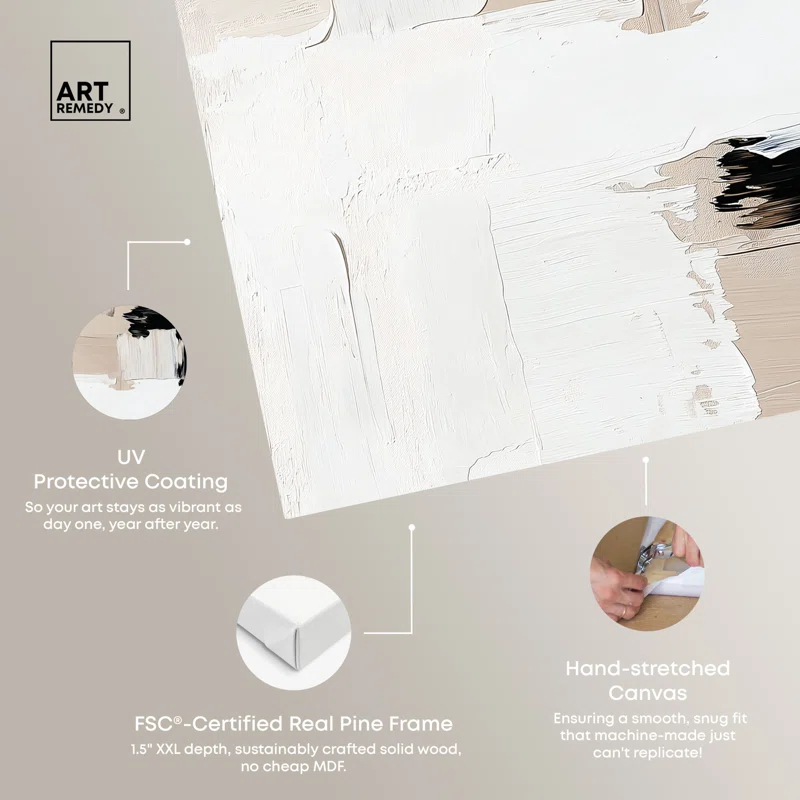 Art Remedy Neutral Ground Canvas Gemstone Abstract Art by Art Remedy