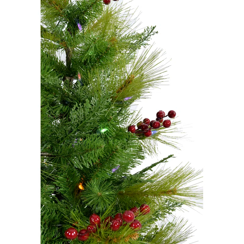 Fraser Hill Farm Homestead Newberry Pine Lighted Pine Christmas Tree (Set of 2)