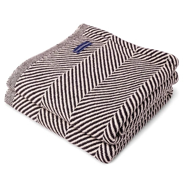 Faribault Mill Coastal Monhegan Cotton Throw Without Fringe