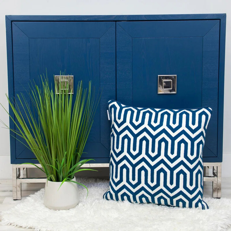 Parkland Collection Geometric Cotton Throw Pillow