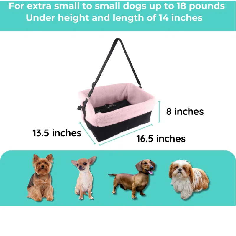 ATCHISON Washable, adjustable, and collapsible pet travel carrier bed