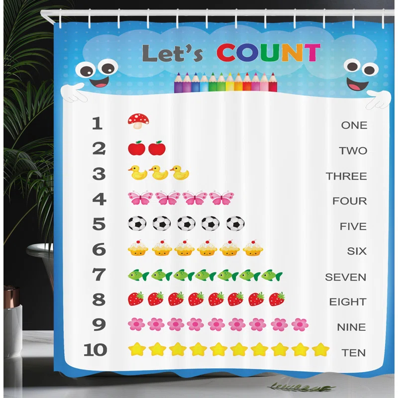 Ambesonne Shower Curtain with Hooks Included