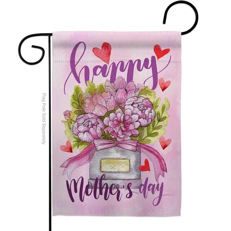 Ornament Collection Double Sided Polyester Mother's Day House Flag