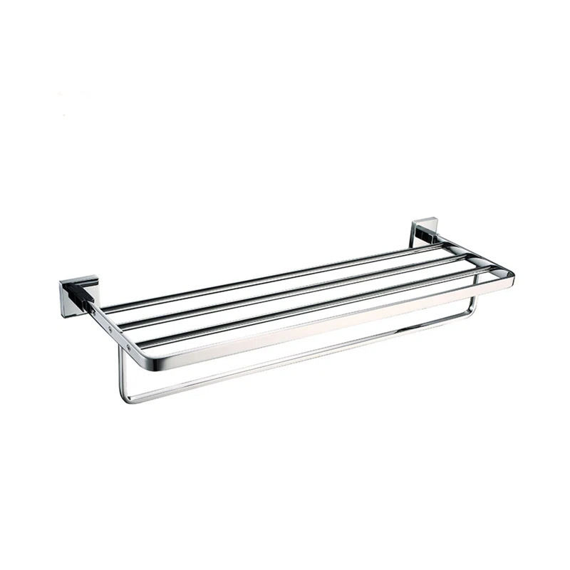 Ancona Alessia Metal Floating Shelf with Towel Bar