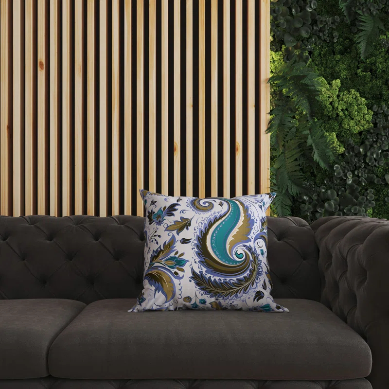 Amrita Sen Lavish Paisley Paisley Reversible Throw Pillow