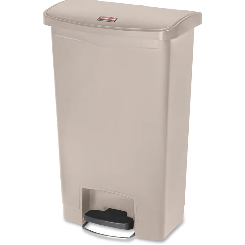 Rubbermaid Commercial Products Slim Jim Plastic Step On Trash Can - 13 Gallons