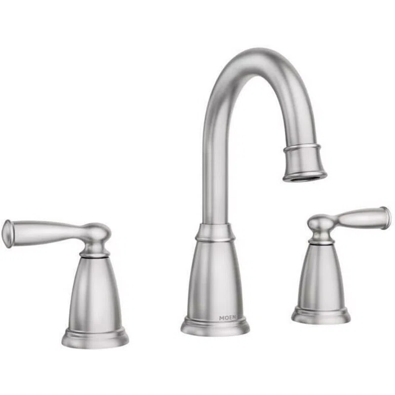 Moen 84947-BRB Moen Banbury 8 In. Widespread Double Handle High-Arc Bathroom Faucet In Mediterranean (Valve Included)