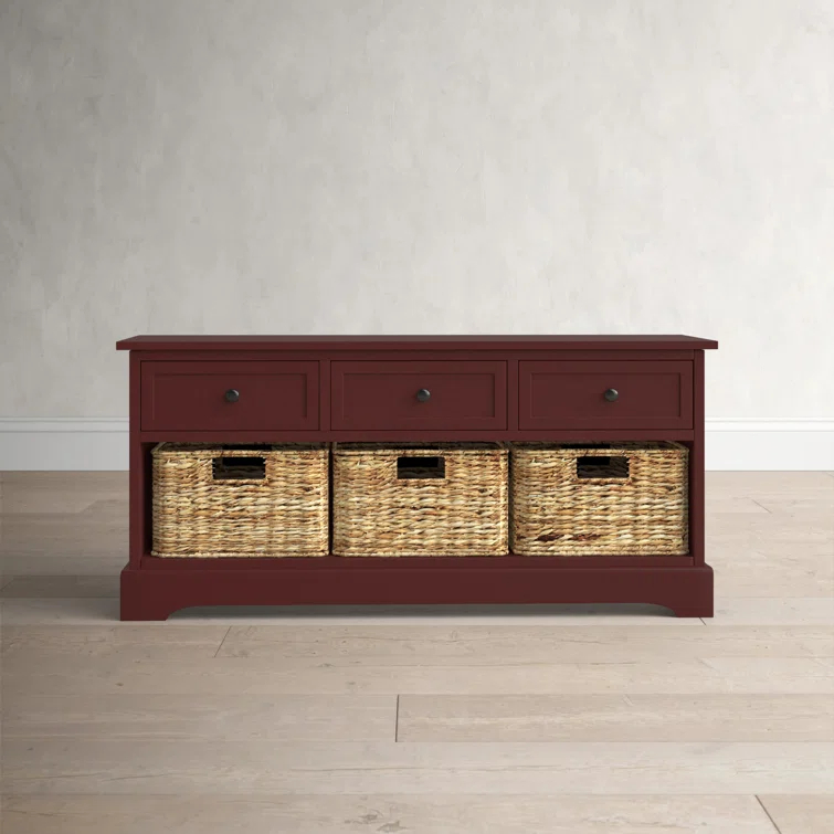 Adayla Solid Wood Drawers Storage Bench
