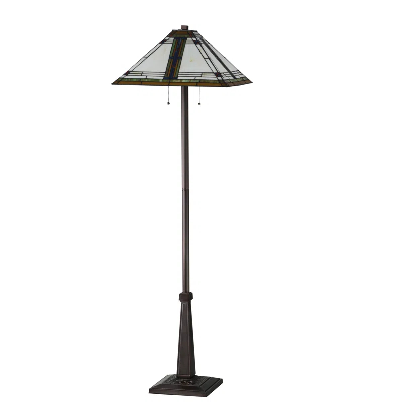 Meyda Lighting Meyda Tiffany & Stained Glass 63'' Mahogany Bronze Traditional Floor Lamp