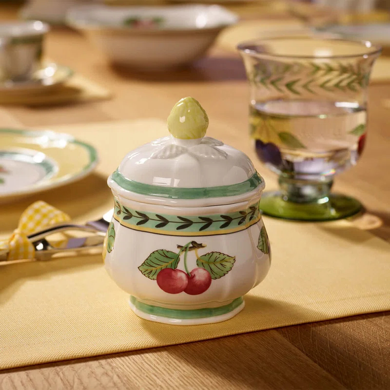 Villeroy & Boch Villeroy & Boch French Garden 6.75 oz. Fleur Sugar Bowl with Lid