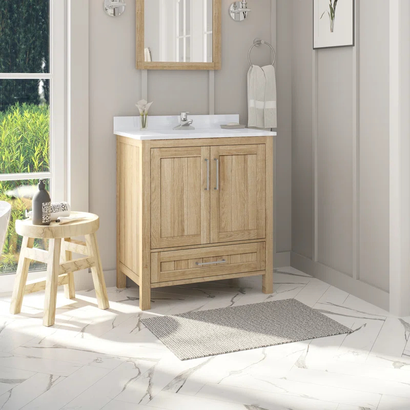 OVE Decors Kansas 30" Single Bathroom Vanity, in White Oak Finish & Reviews | Wayfair