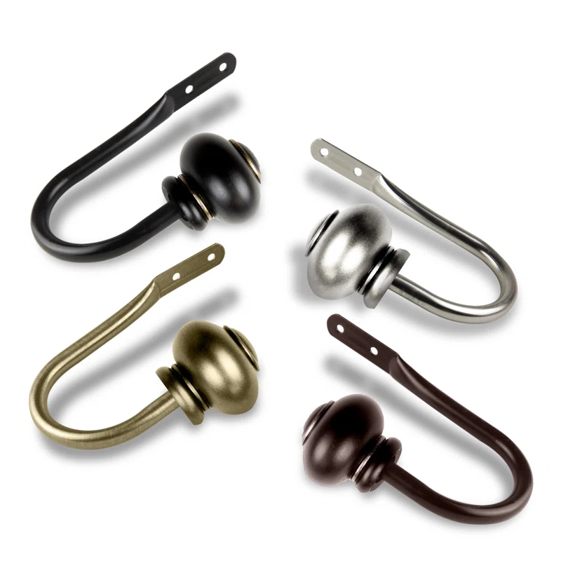 Alcott Hill® Fiske Steel Curtain Holdback (Set of 2)