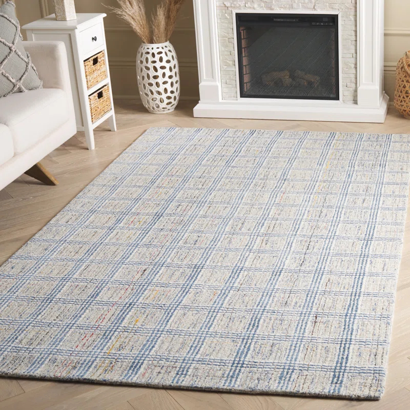 Safavieh Ebony Hand Tufted Wool Pile Plaid Rug