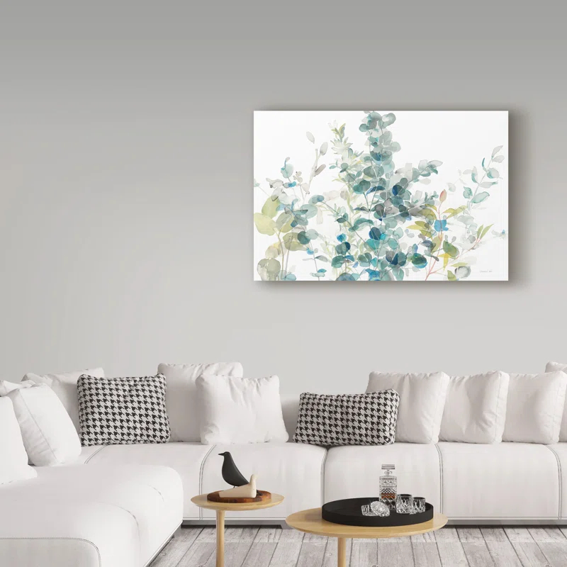 August Grove® 'Eucalyptus I White Crop' Acrylic Painting Print on Wrapped Canvas