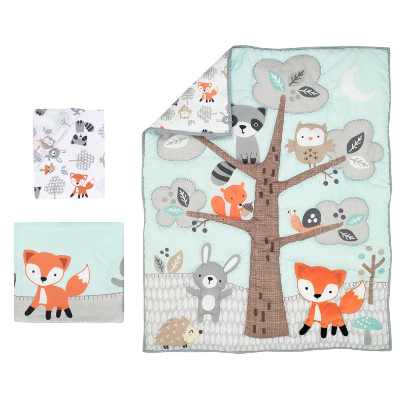 Bedtime Originals Woodland Friends 3 Piece Crib Bedding Set