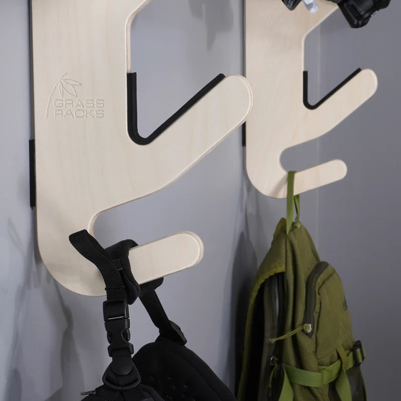 Grassracks 50040BB Hallsteiner Wall Mounted Adjustable Multi-Use Ski/Snowboard Rack