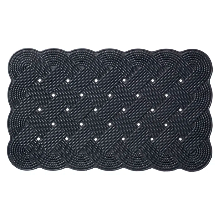 Home Furnishings by Larry Traverso Nautical Rope 30 in. x 18 in. Non-Slip Outdoor Door Mat