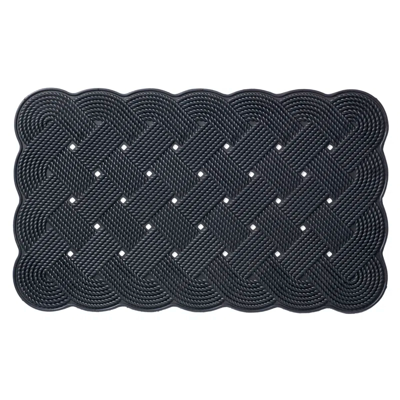 Home Furnishings by Larry Traverso Nautical Rope 30 in. x 18 in. Non-Slip Outdoor Door Mat