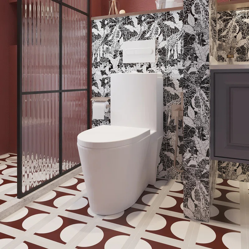 Momei 1.6 GPF Dual-Flush Toilet Modern Elongated One-Piece Toilet (Seat Included)