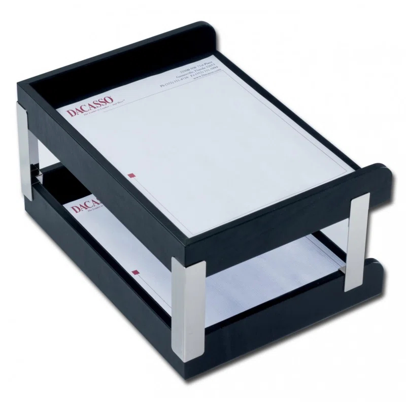 Dacasso Leather Stackable File Organizer